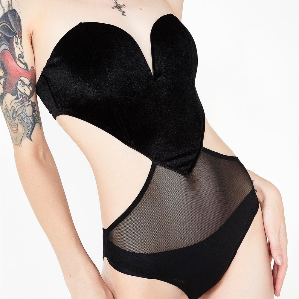 Dolls Kill Velvet Bodysuit
